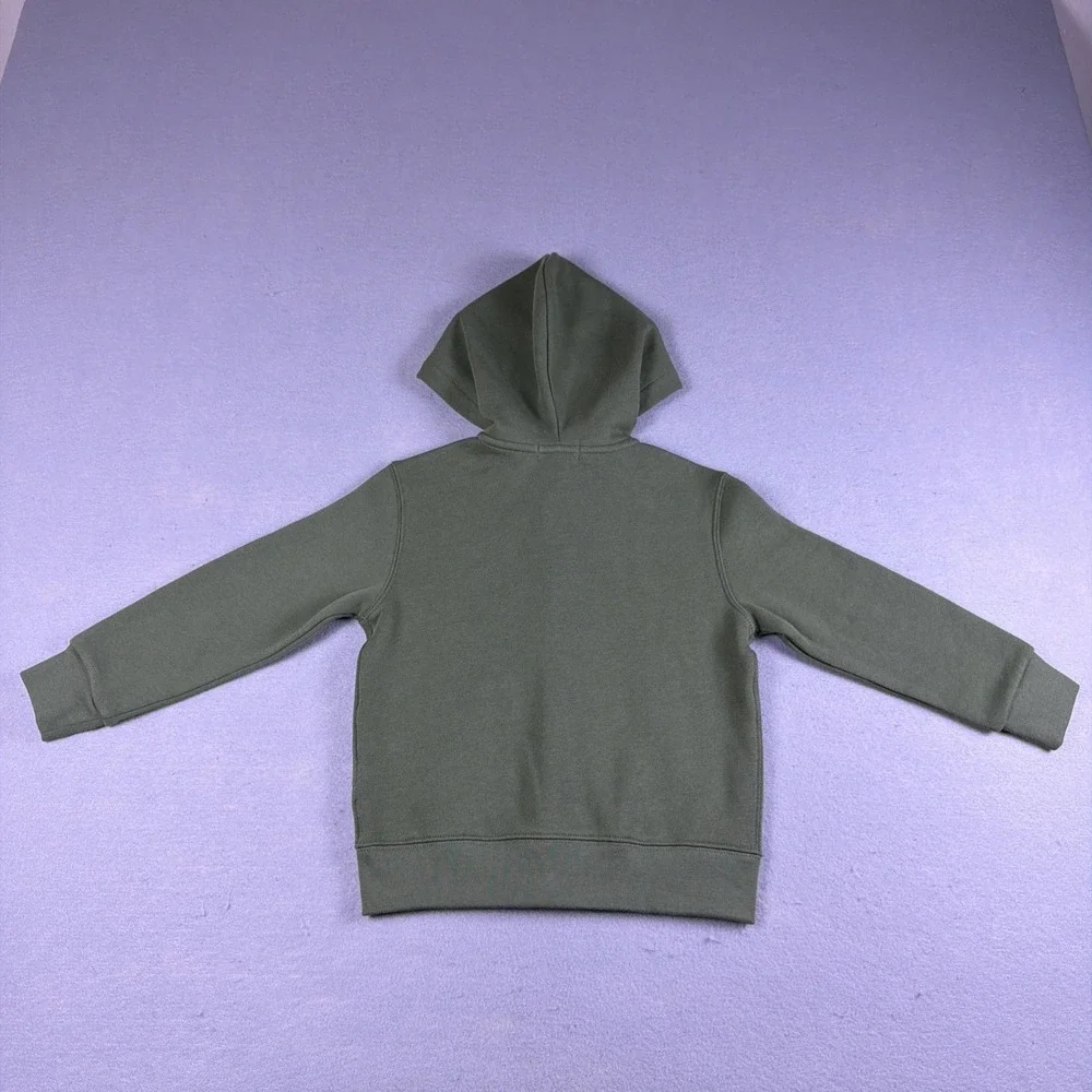 Polo Ralph Lauren Hoodie Boys 4 Green Full Zip Fleece Jacket Embroidered Logo